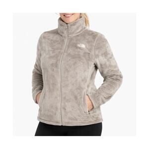 Northface Osito Jacket Womens L Gray Performance Casual Fleece Zip Up Close NWT